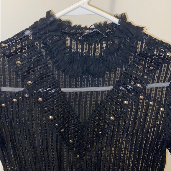 Zara Knit Mesh w/grommet Short Sleeve Top | Size M - Picture 2 of 5